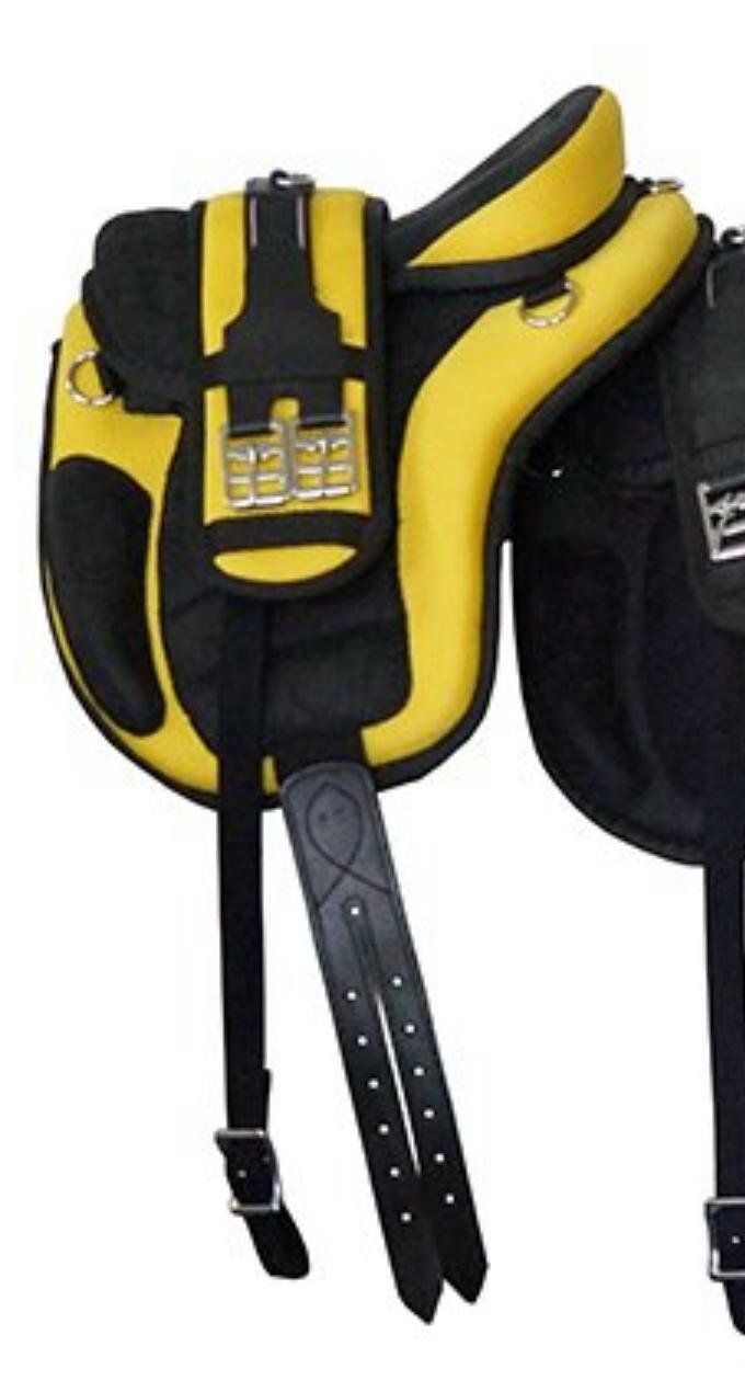 German Riding Sattel Expert-Child - baumlos (gelb)