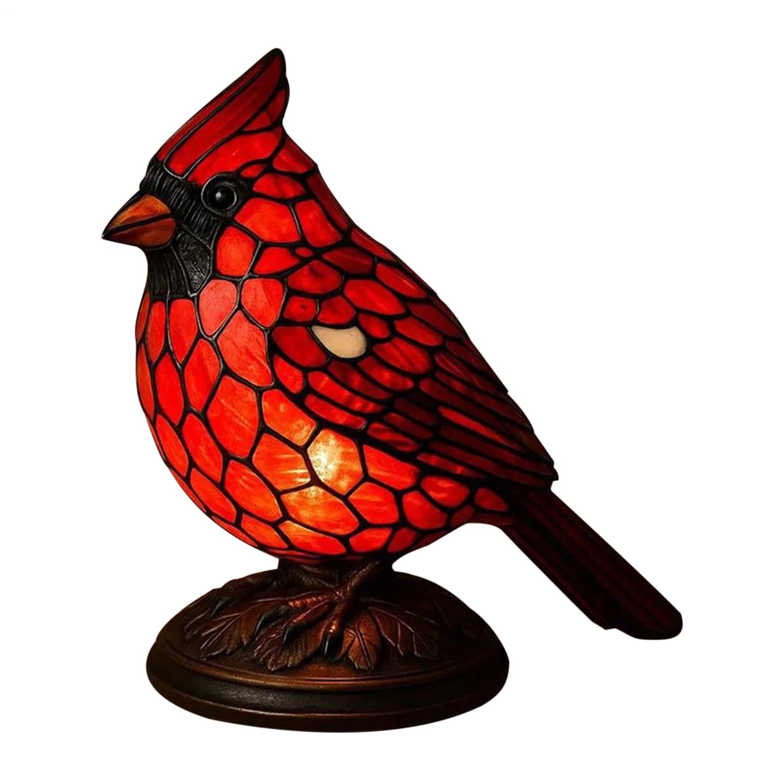 Trochate Bird Light | Cute Resin Battery Operated Lighting,Stained Glass Lamp Desk Decor,for Christmas Birthday New Year Animal Lover Bedroom Office Study Dorm