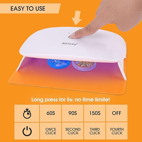 Miniatura 2 de Paquete de 2 luces UV para resina, luz UV plegable de gran tamaño y mini lámpara portátil para moldes de resina, curado, fabricación de joyas,