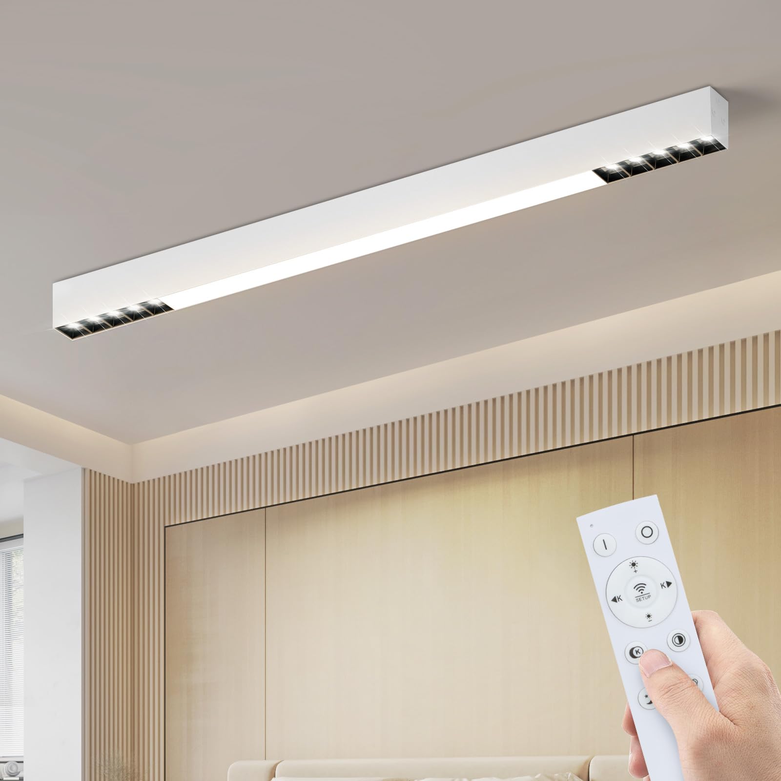 Homefire Deckenleuchte LED Deckenlampe Küche - Dimmbar 80CM Küchenlampe