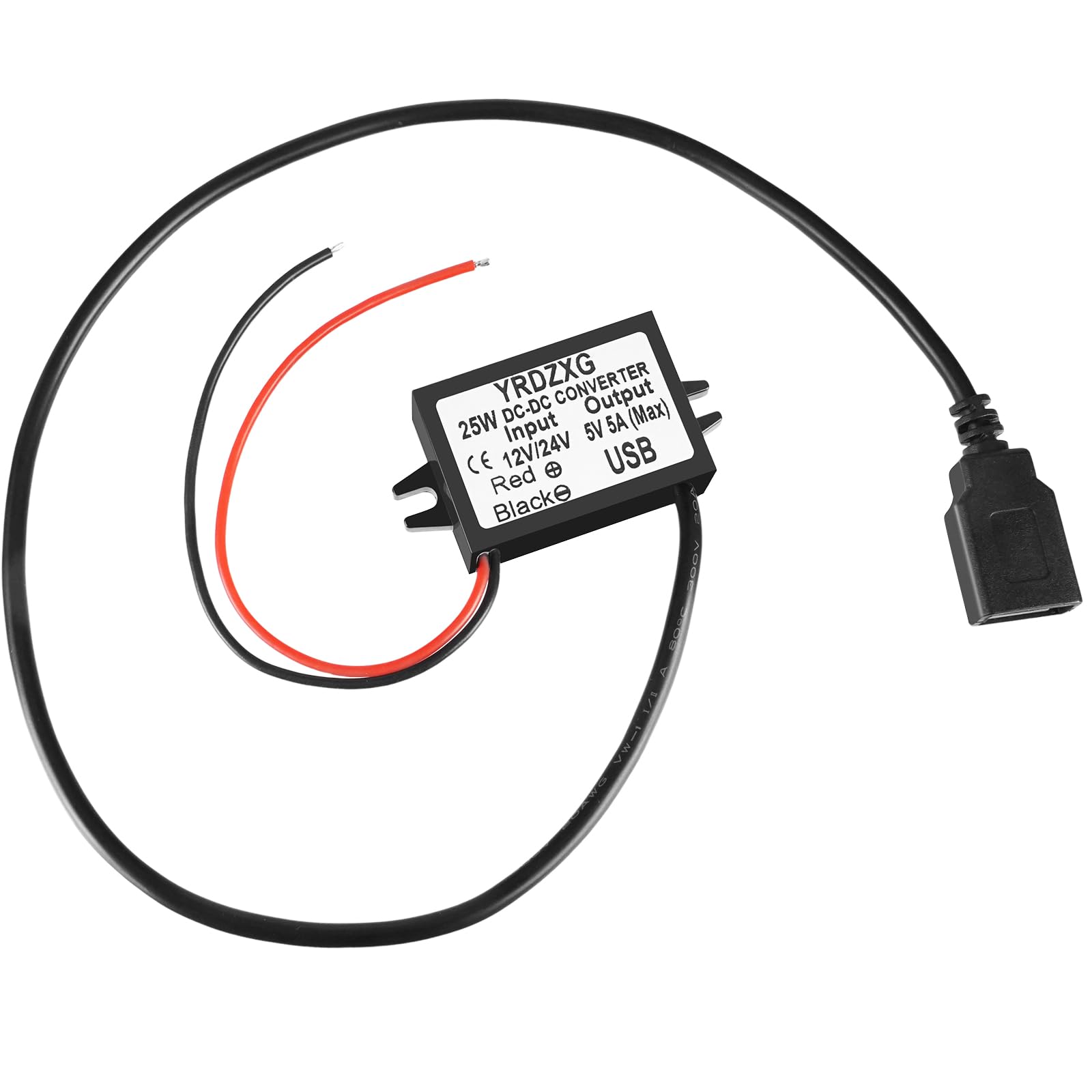 USB Female DC Converter 12V 24V to 5V 5A 25W DC Buck Converter Adapter Buck Module-image-0