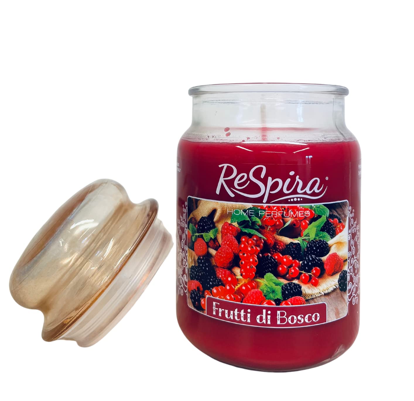 Candela profumata Fruittella in barattolo di vetro con coperchio, 227
