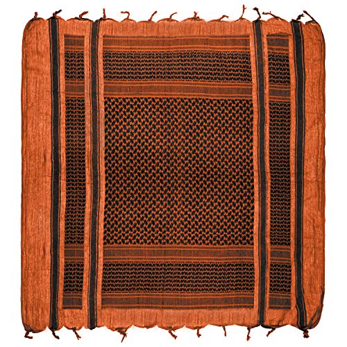 Mato & Hash Military Shemagh Tactical 100% Cotton Scarf Head Wrap - Rustic Orange Ca2100-2 #TOP3