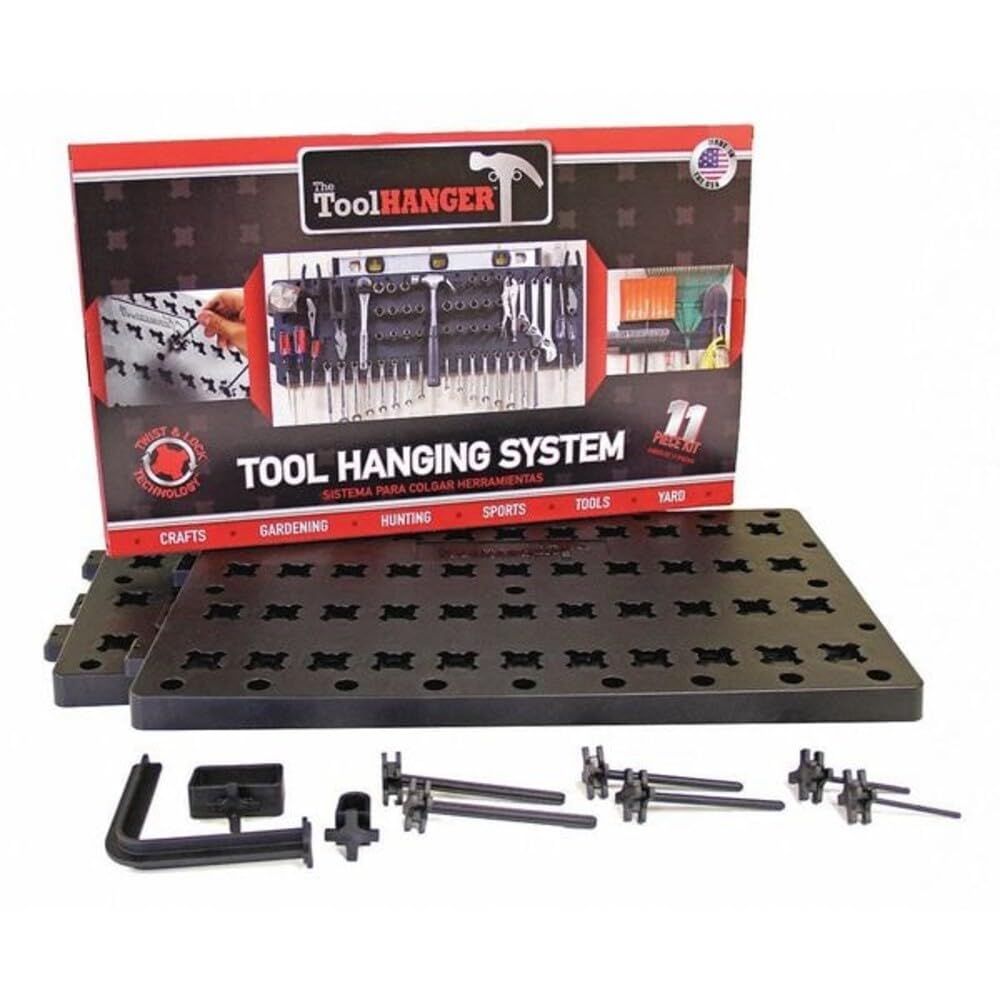 Tool Hanger Kit, Black, 50 lb. Capacity