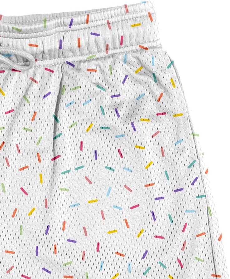 Ice Cream Men's 5 Inches Inseam Mesh Graphic Print Shorts Casual Workout Cool Shorts Gym Basketball Running Short Pants - Image 3