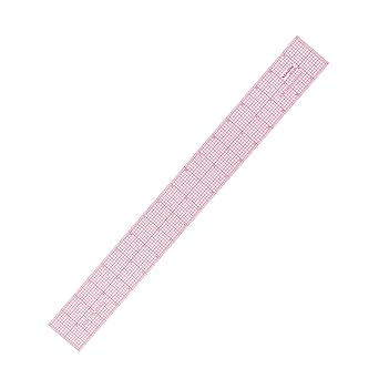 Clear Sewing Ruler, 2 x 18 Inches, Pattern Making Grid Guide with Built-in Scale, 1.2mm Thickness