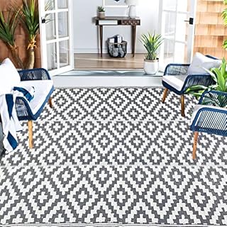 Outdoor Rug for Garden, Waterproof Patio mats Large Reversible Garden Rug 180x270cm Portable Sand-proof Beach Blanket, Picnic Mat Outdoor Rugs for Garden, Beach, Park, Camping, Non Fading Plastic Mat