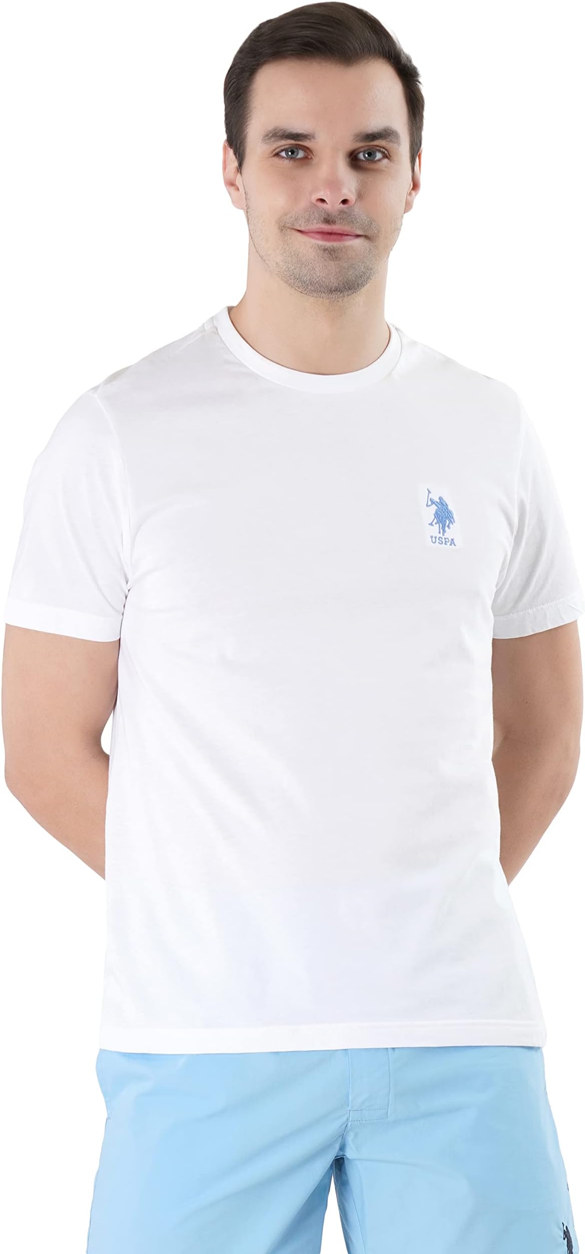 Mens Crew Neck Embroidered Logo I633 Lounge T-Shirt - Pack of 1|Cotton|Regular Fit