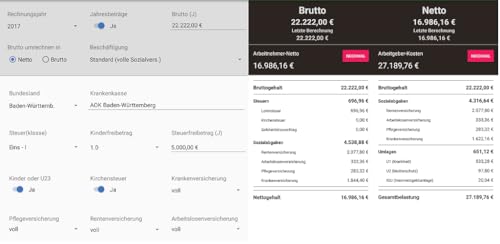 Gross Net Calculator Germany