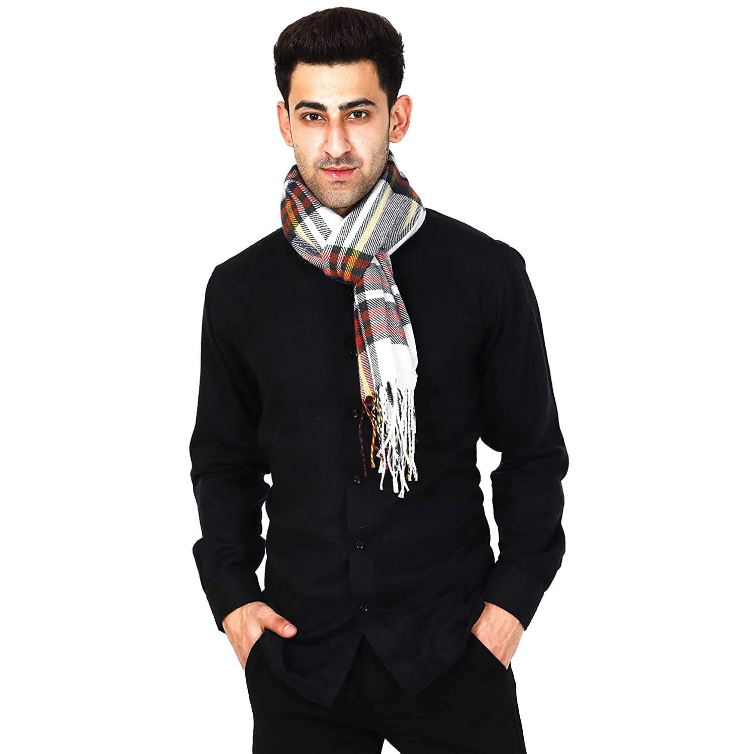 MAGIC Woolen Scarves Winter Muffler for Boy's & Girl's soft wool Lines-(Pack of 02) 2