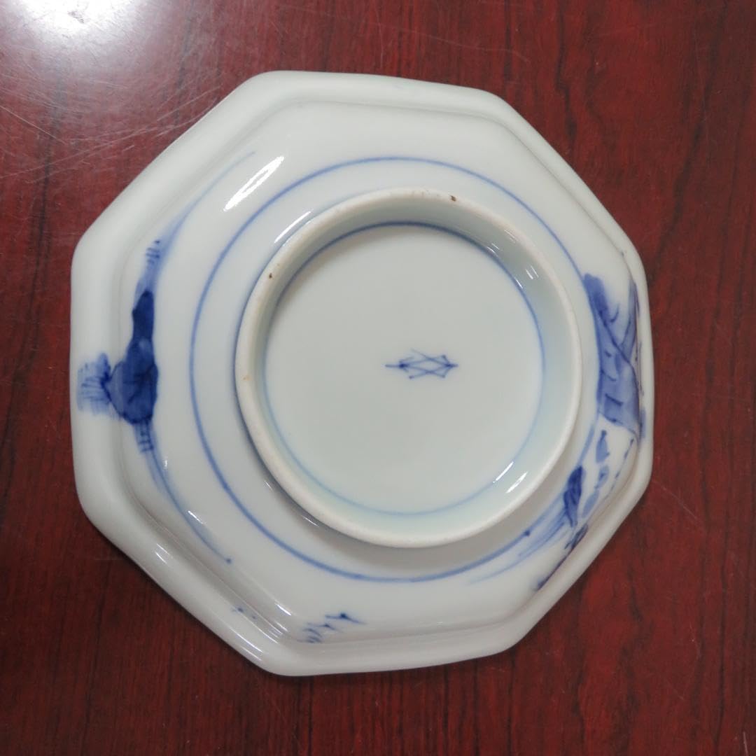 八角皿 伊万里 古代唐獅子 五寸皿 2枚 明治 大正 希少 美品 極上 八角皿 伊万里 古代唐獅子 五寸皿 2枚 明治 大正 極上