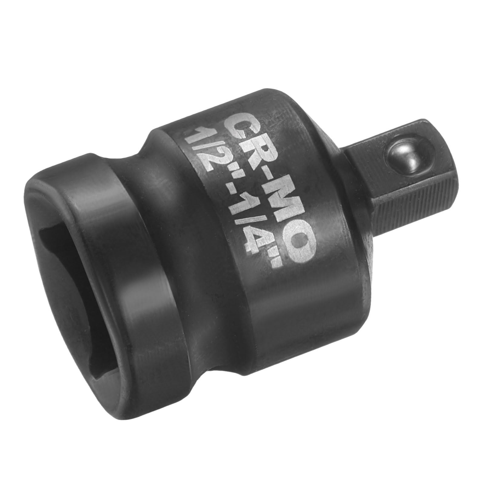 sourcing map Impact Socket Adapter 1/2" Female to 1/4" Male Square Drive Reducer Standard SAE CR-MO Steel Converter Impact Driver Ratchet Wrench Breaker Bar Conversion, Black