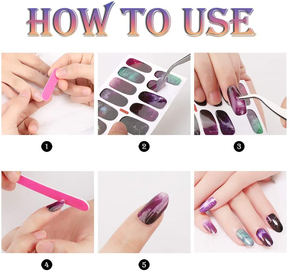 MWOOT 12 arkuszy (168 sztuk) naklejki do zdobienia paznokci, wielokolorowe naklejki do paznokci DIY naklejki do paznokci manicure wzory, pełna okładka naklejki do paznokci, naklejki do paznokci