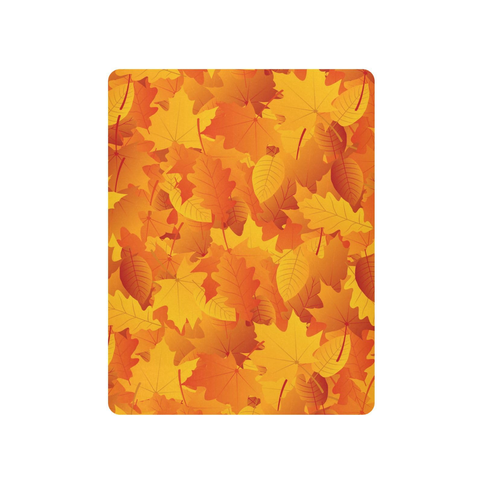 Moudou Autumn Maple Leaf Playard Sheet for Boy Girls, Soft Breathable Fitted Toddler Sheet for Standard Playard Bed Mattress, 39 x 27 x 5 Inch