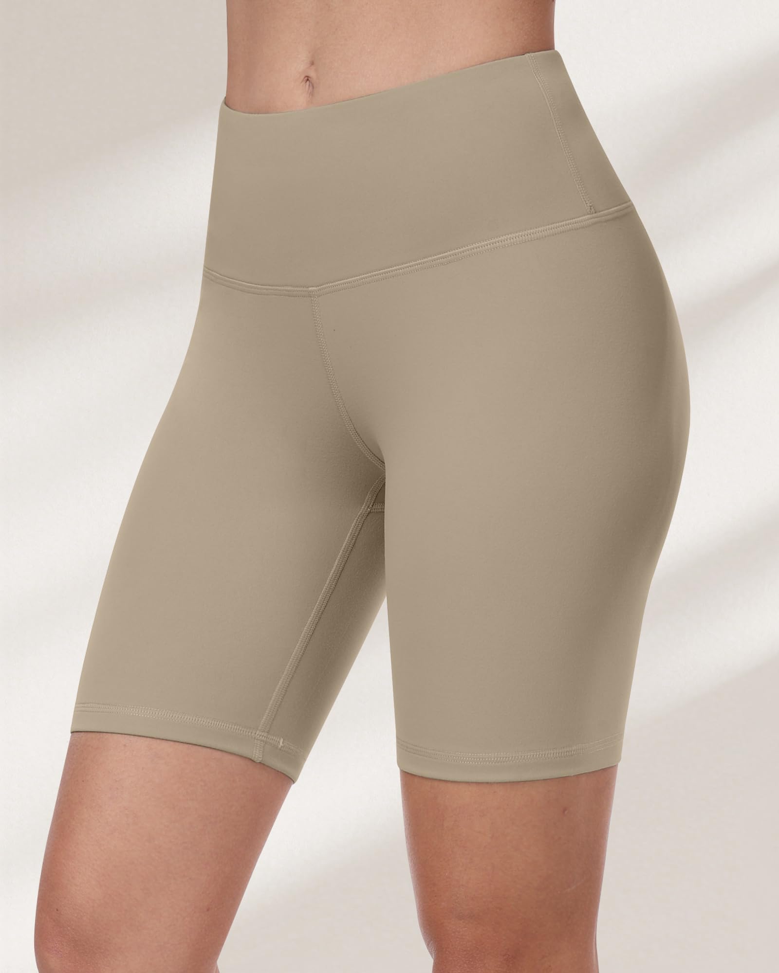 Pantalones cortos de ciclismo para mujer, cintura alta, control de abdomen, suaves, atléticos, gimnasio, yoga — view 23