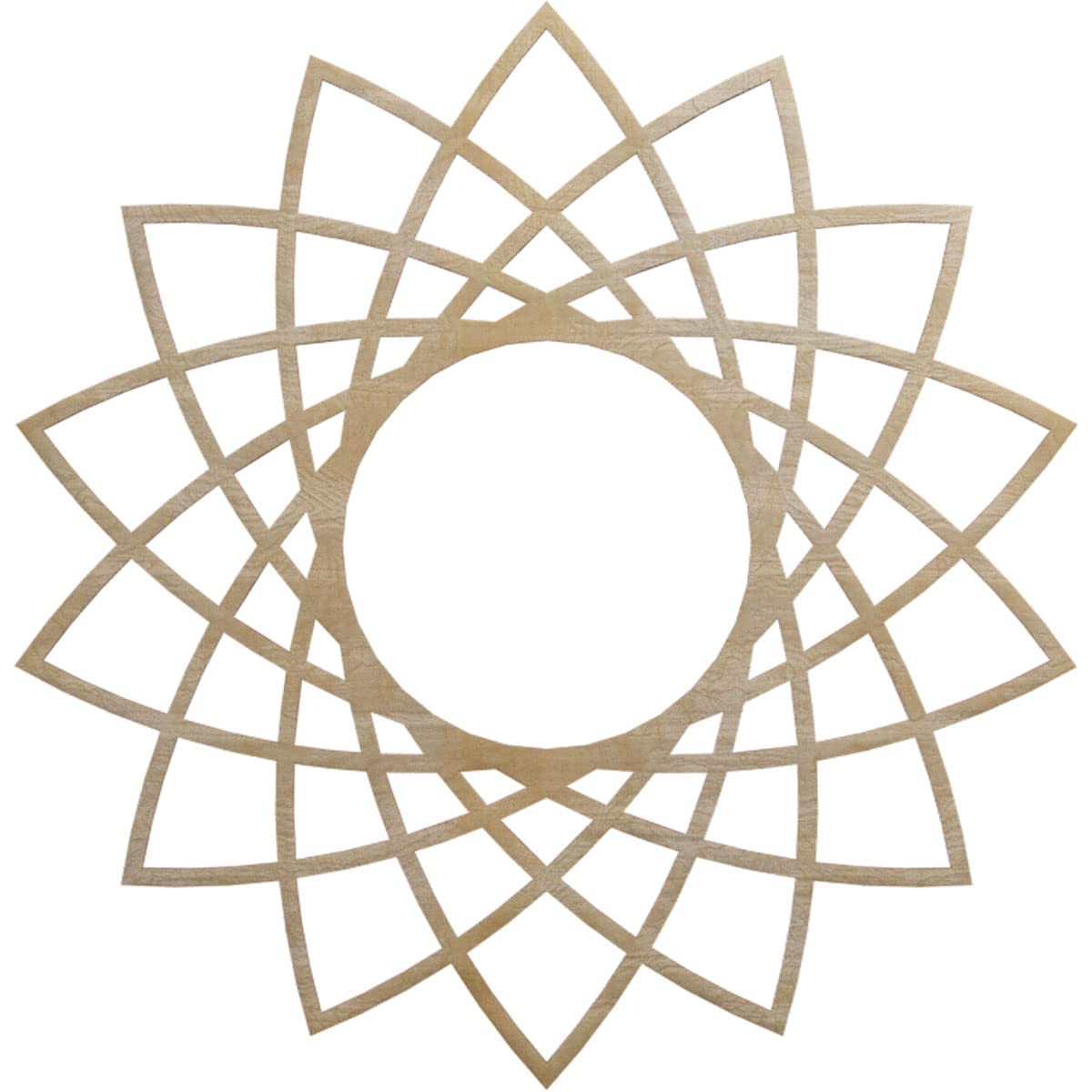 Ekena Millwork 30"OD x 11 1/2"ID x 1/4"T Eleanor Wood Fretwork Pierced Ceiling Medallion, Birch