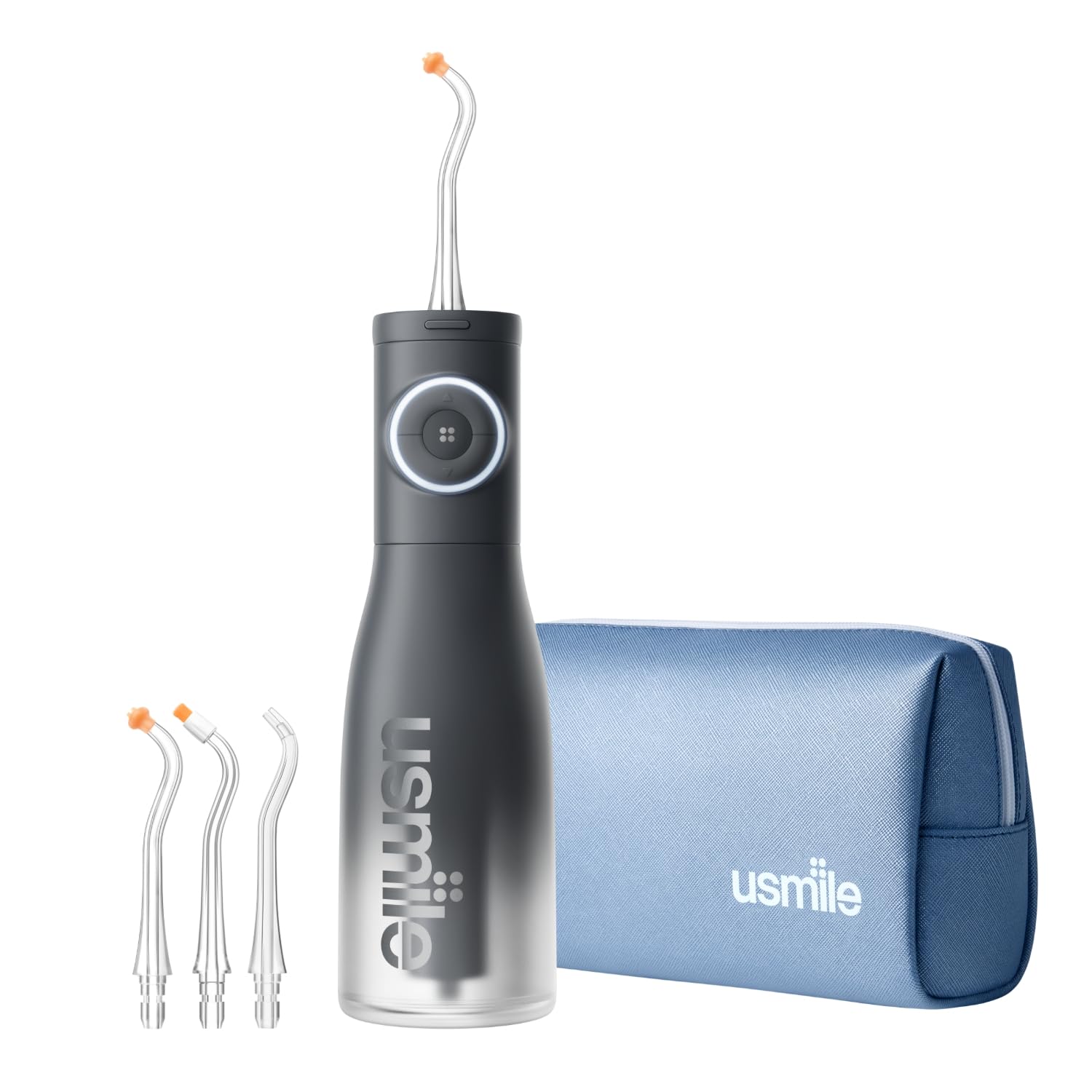 【2-in-1-Set】 usmile C30 Kabellose Munddusche & Reiseetui – Komplettes Mundpflege-Set für zu Hause und unterwegs