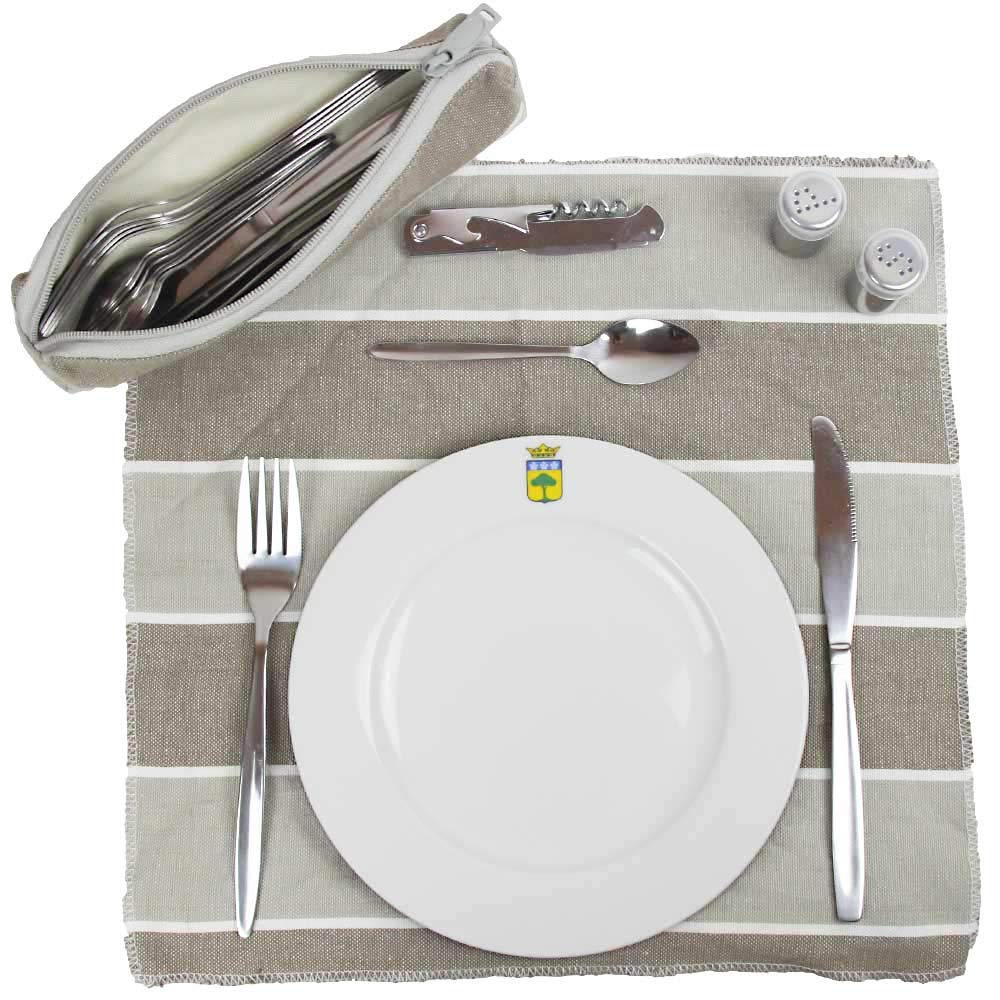 Les Jardins de la Comtesse - Cestino da picnic per 6 persone "Chinon", completo con scompartimento isotermico amovibile - Dimensioni: 53x31x30cm