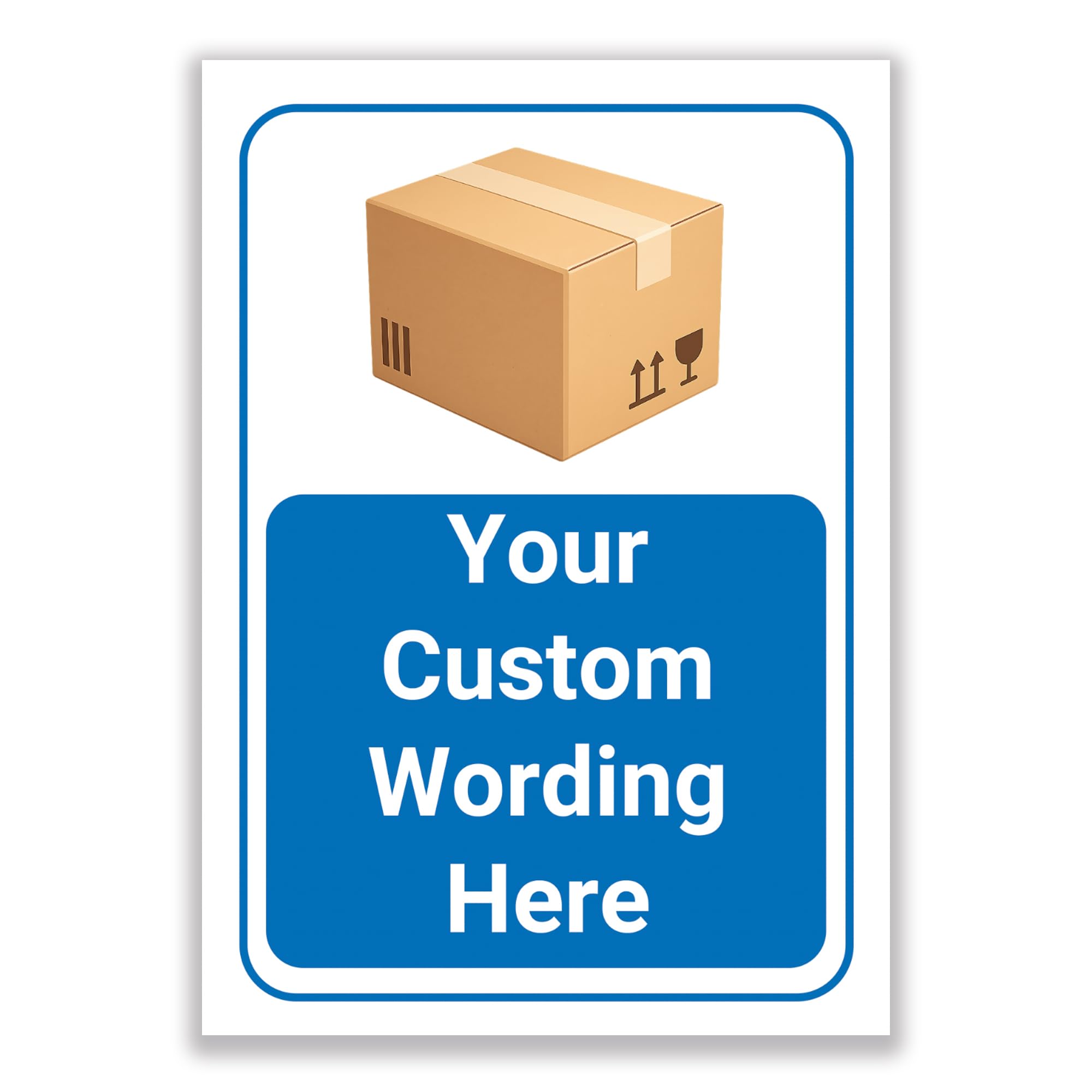 LP Lifestyle Custom Leave Parcel Instructions Sign – Weatherproof Rust-Free PVC Delivery Sign, Durable Waterproof Outdoor Notice for Homes & Businesses No. 384