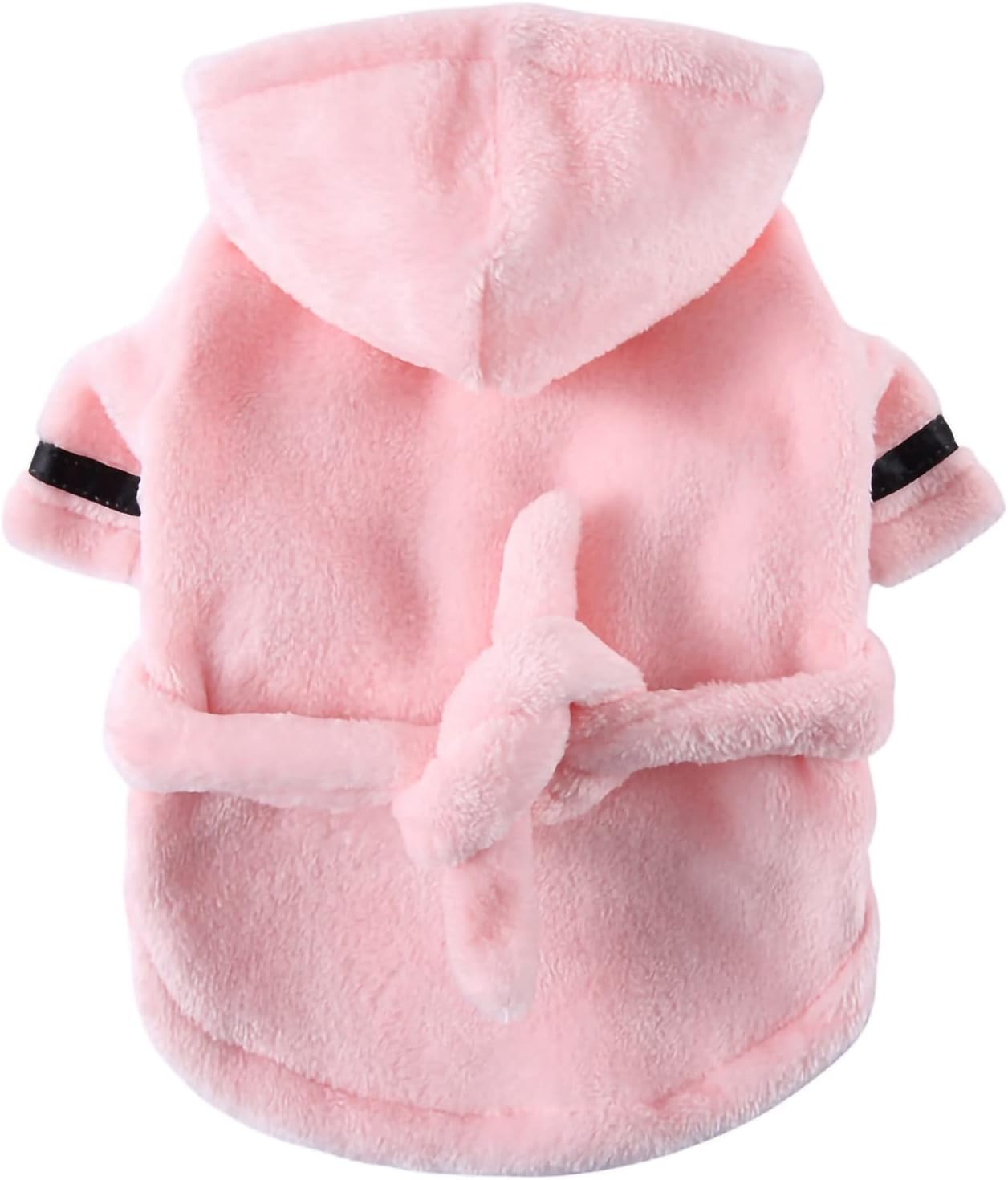 Yirtree Pet Bath Towel Fast Dry Solid Color Dog Bath Robe Towel Dog Supplies Pink M