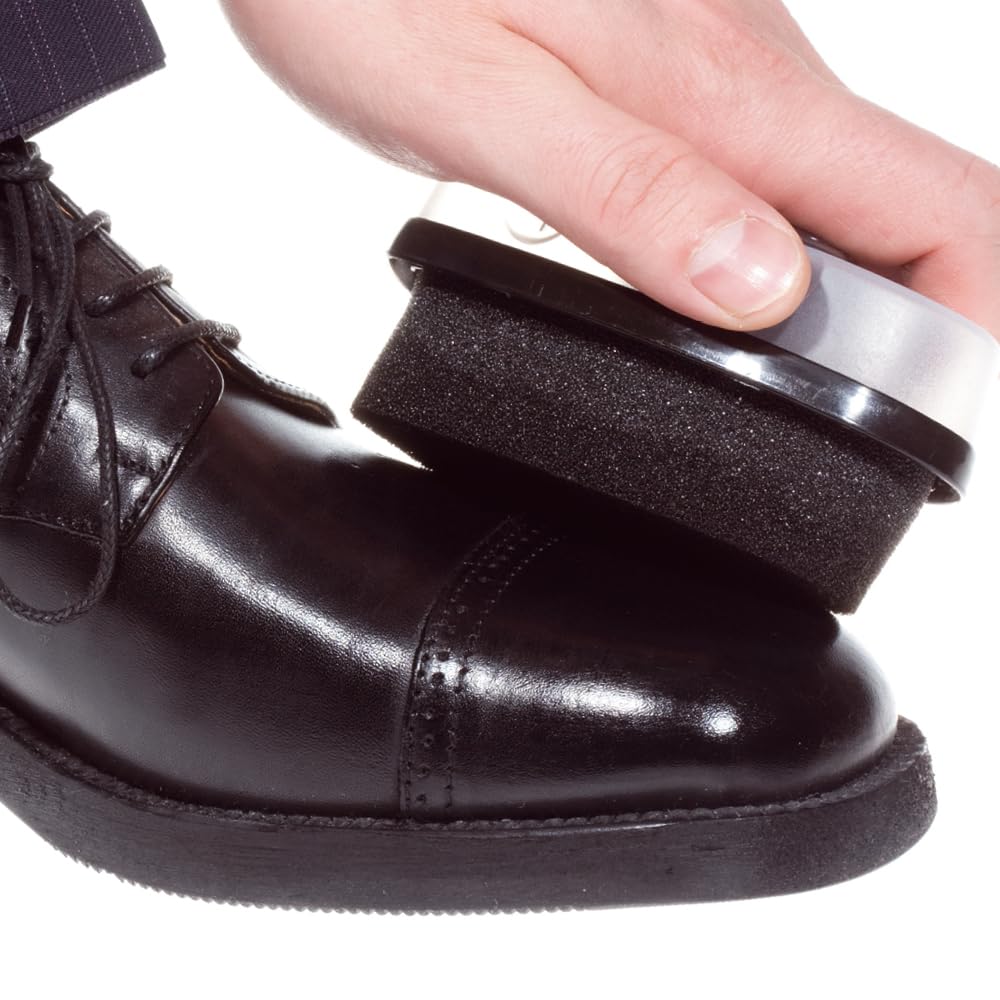 FRANZ MENSCH 1000 Stück Hygostar Schuhputzschwamm | PET, standard, black, L: 11cm, B: 4.5cm, Schuhputzschwamm, Schuhpolitur, Schuhe pflege