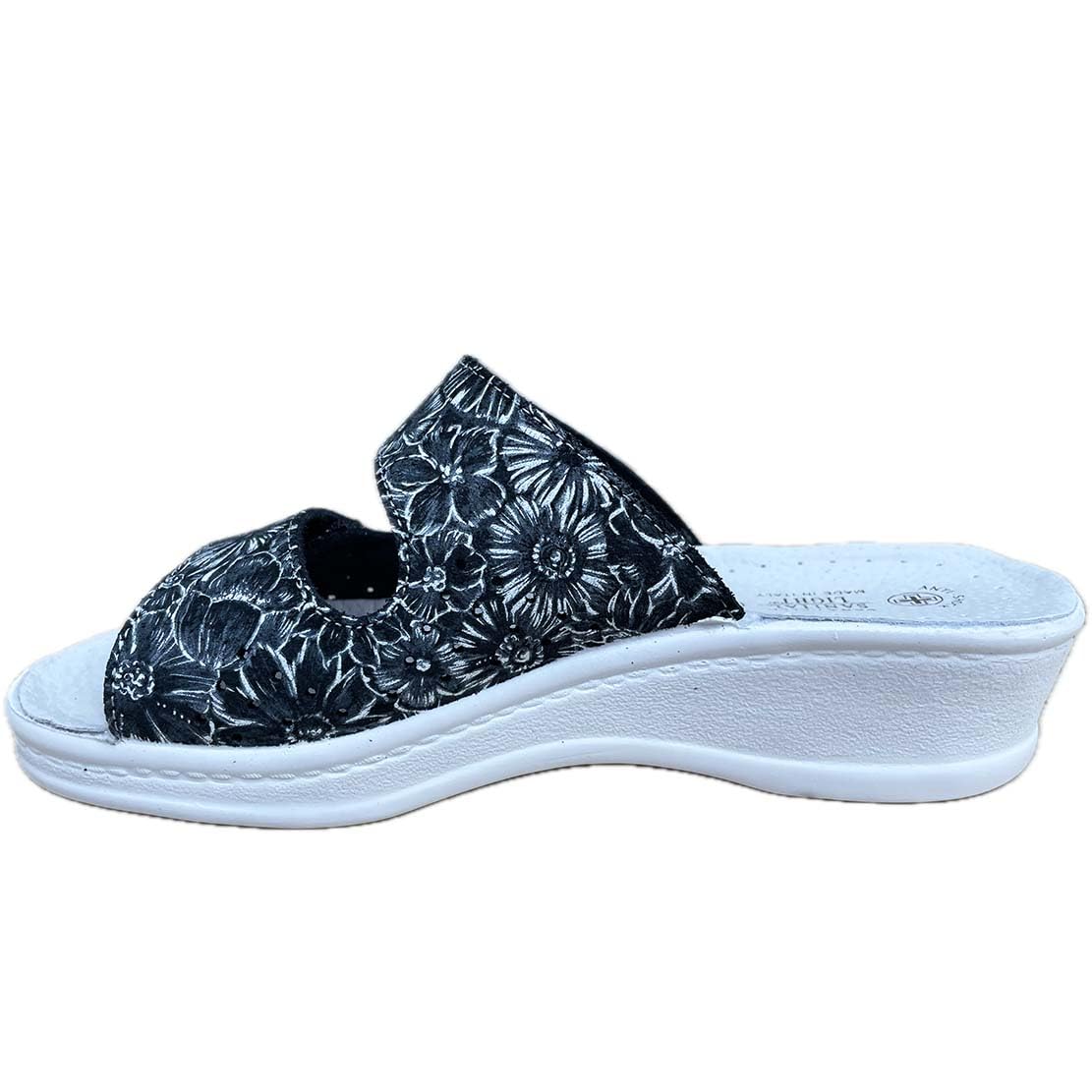 Sanitaire femme double déchirure tige véritable cuir fleurs semelle douce onde résidente silencieuse A573