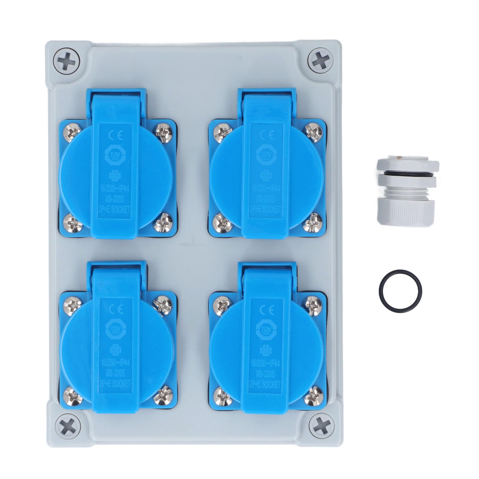 Tyenaza Presa a Muro, Distributore di Alimentazione da Edificio Impermeabile 4P IP44 per Giardino, Garage, Bagno 250 V 16a