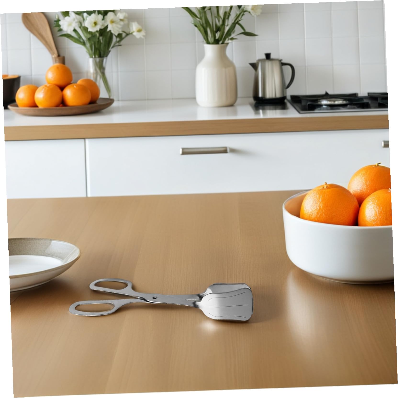 Lurrose 2pezzi Pinze per Insalata in Acciaio Inossidabile Pinze da Cucina per Servire Pane Torte e Bistecche per Alimenti Piccole Finitura Lucida Specchio