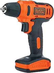 BLACK+DECKER Furadeira e Parafusadeira 3/8 Pol Bateria, 900 RPM, 13 Acessórios, Potência e Versatilidade, Modelo ‎LD12S, 12V