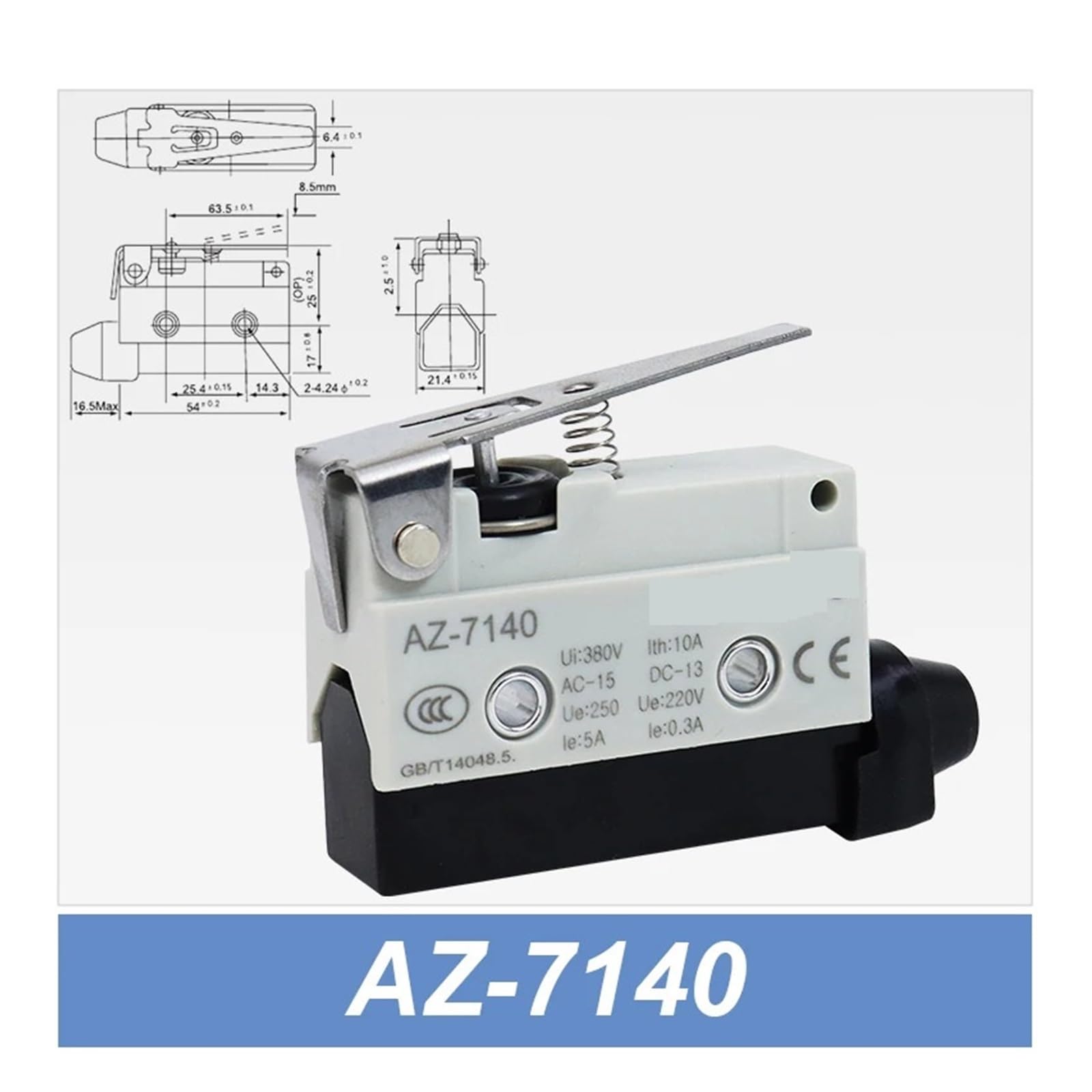 Miniaturowy wyłącznik krańcowy 10 A 250 V AZ-7312 AZ-7311 AZ-7121 AZ-7120 mały przełącznik dźwigni rolkowej (AZ-7140)