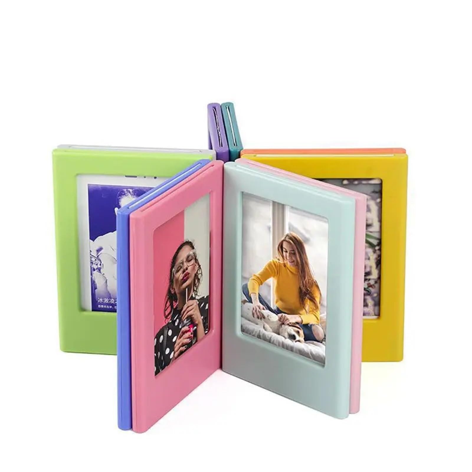 Gwyzax Cardboard Photo Frames 20pcs Magnetic Photo Frames Mini Film Papers Double Sided Fridge Picture Frame Magnets Artwork Frames