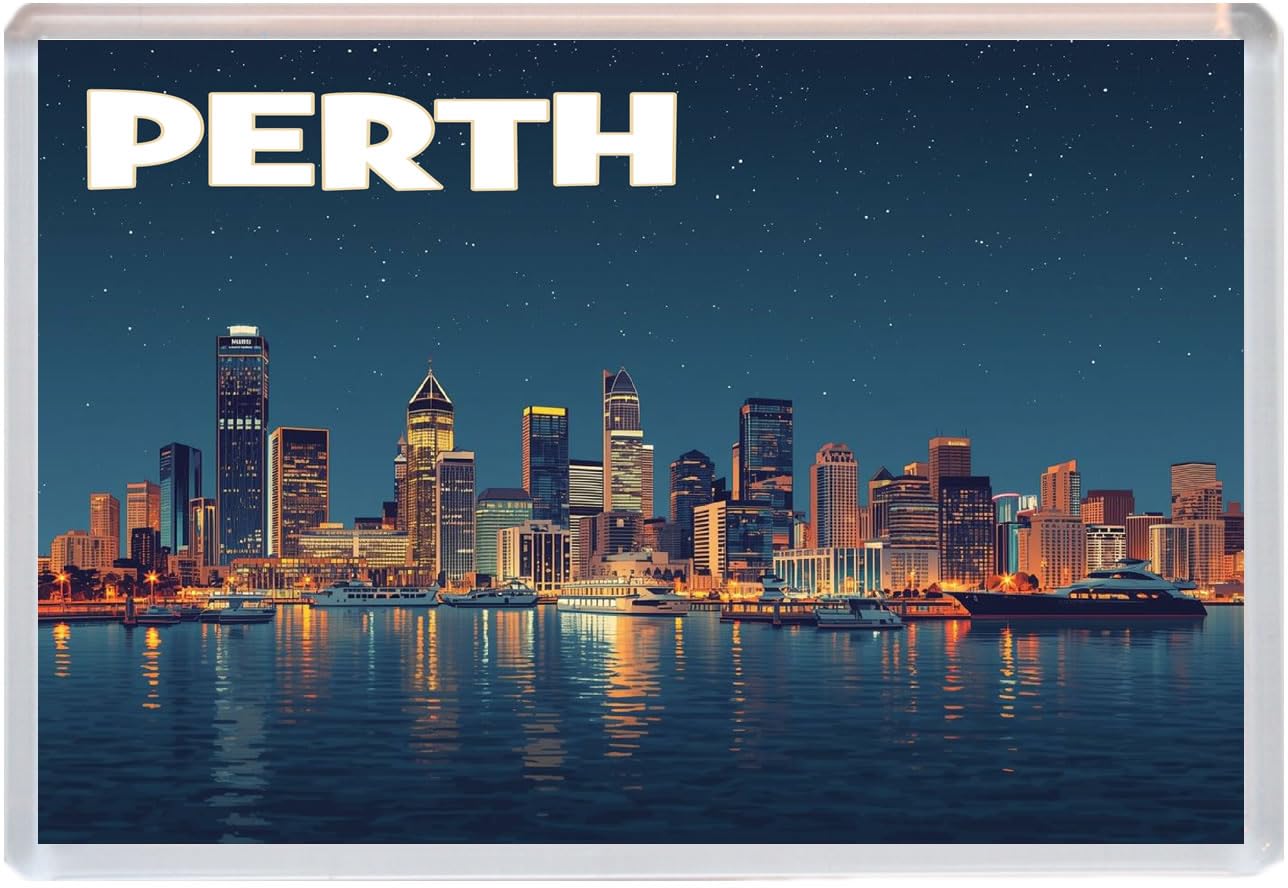 Baked Bean Store Multicolor Perth - Australia - Jumbo Artistic Fridge Magnet 96 X 67Mm Bbsfhm3185