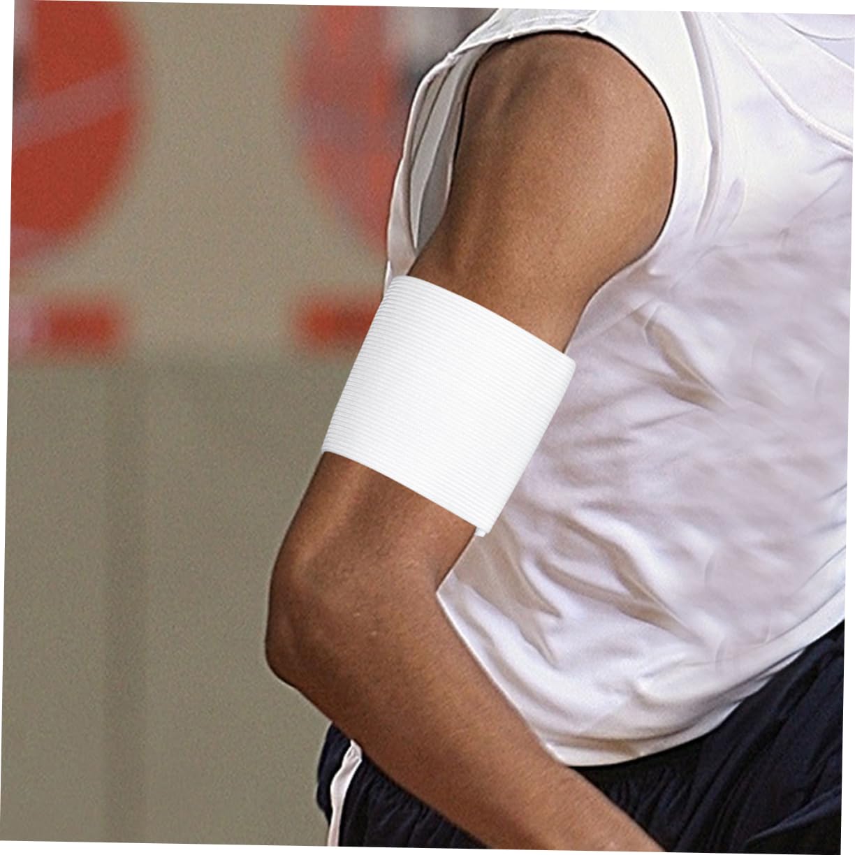 Toyvian Brassard Vide Accessoires Brassard Football Bandes Brassards Bande De Joueur De Sport Groupe De De Football Nylon Blanche