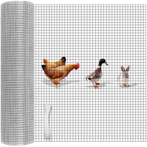 Alitree Malla De Alambre Galvanizado, Malla Fina 6MM 40CM x 7M Rollo De Malla, Malla Metalica Fina for Malla Gallinero Aviarios Conejos Jardín Bancales Elevados, Protección Roedores Cercado Animales