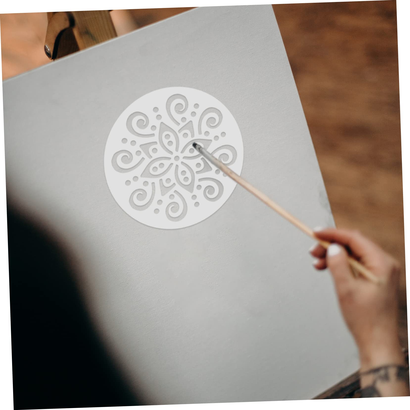 SEWACC 72stücke Teiliges Mandala Schablonen Wandmalerei Wiederverwendbare Blütenmuster Schablonen Für Andere Flache Oberflächen Für Kreative Bastelprojekte
