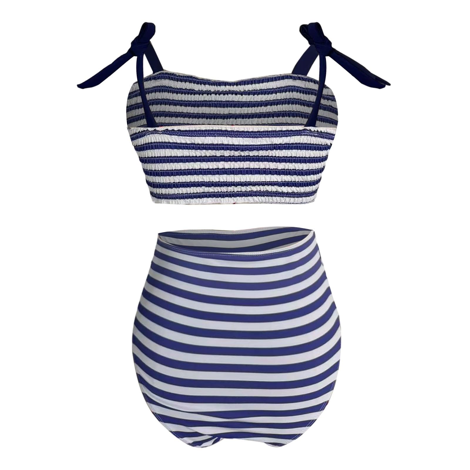 Bikini de grossesse 2 pièces élégant - Taille haute - Grande taille - Maillot de bain d'été pour femmes enceintes - Push Up - Maillot de bain de grossesse