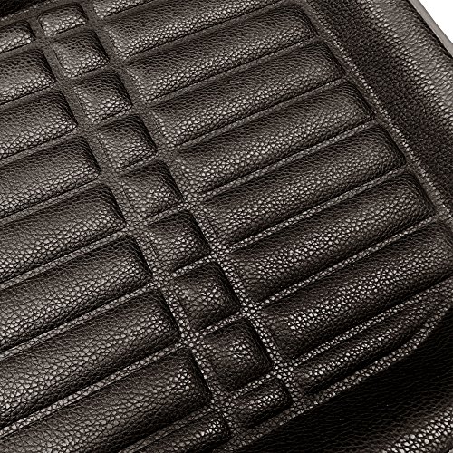Image of FH Group Universal Fit for all weather protection Deep Tray Style Automotive Floor Mats fits most Cars, SUVs, and Trucks, 4 Piece Solid Black