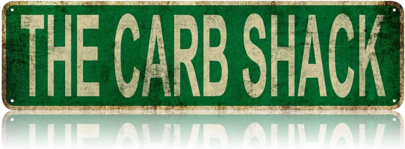 Vintage Signs The Carb Shack Sign Street Signs Retro Metal Sign for Home Garage Farmhouse Bar Coffee Garden Bathroom Kitchen House Man Cave and Gothic Indoor Ourdoor Decor,Aluminium 4x16 Inch