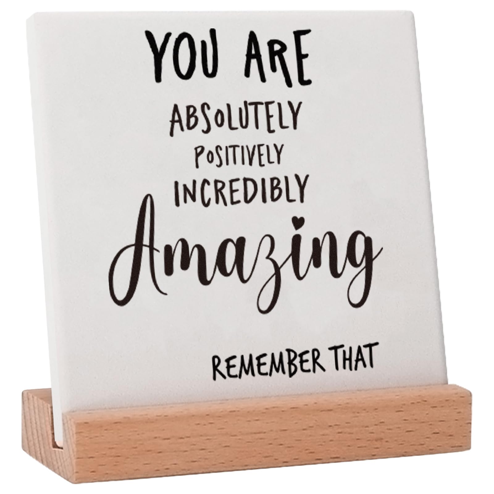 Inspirational Gifts for Women Friend Graduate Teen Girl Boy Birthday Christmas, Encouragement Decor Signs Cheer Up Hard Time Gifts, You are Amazing Motivational Desk Plaque for Office Home