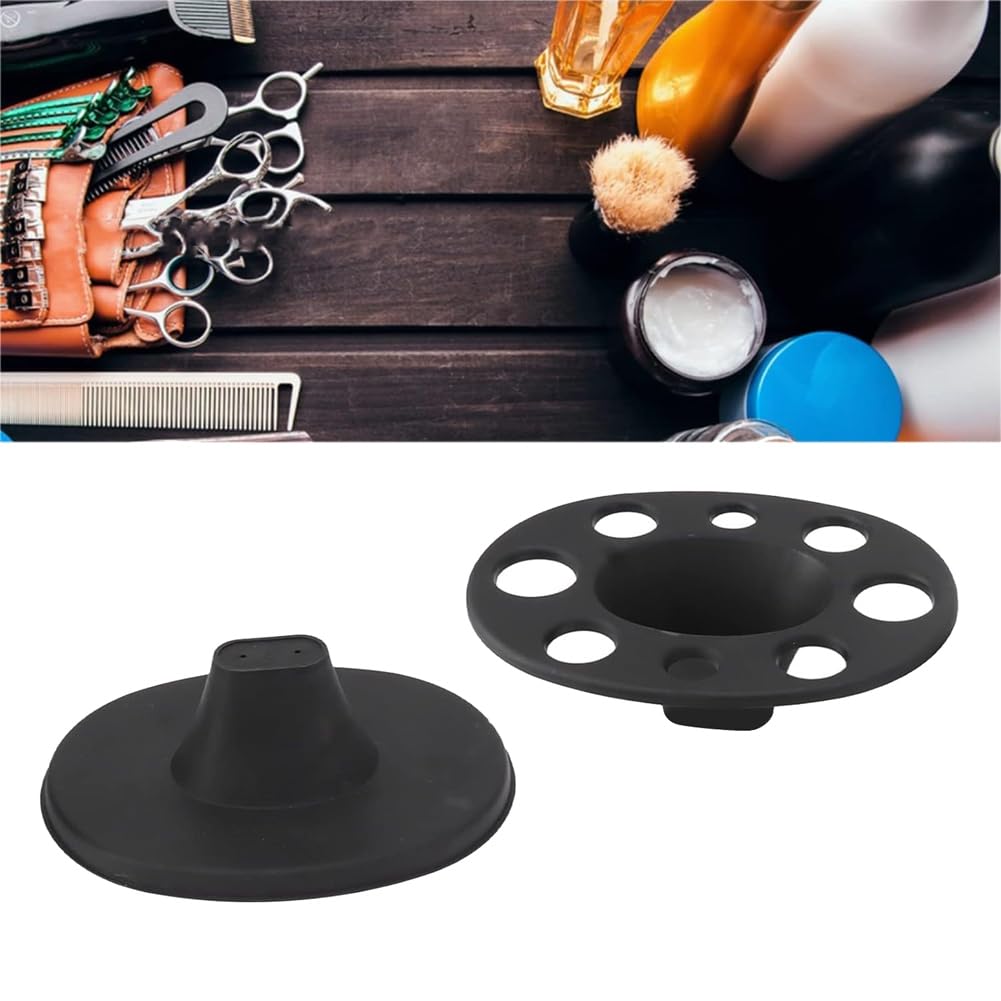 1 Pezzo Portaspazzola per Capelli Supporto In Plastica Nera Espositore Pertinente Pettine per Acconciatura Scaffale per Strumenti di Parrucchiere Accessori