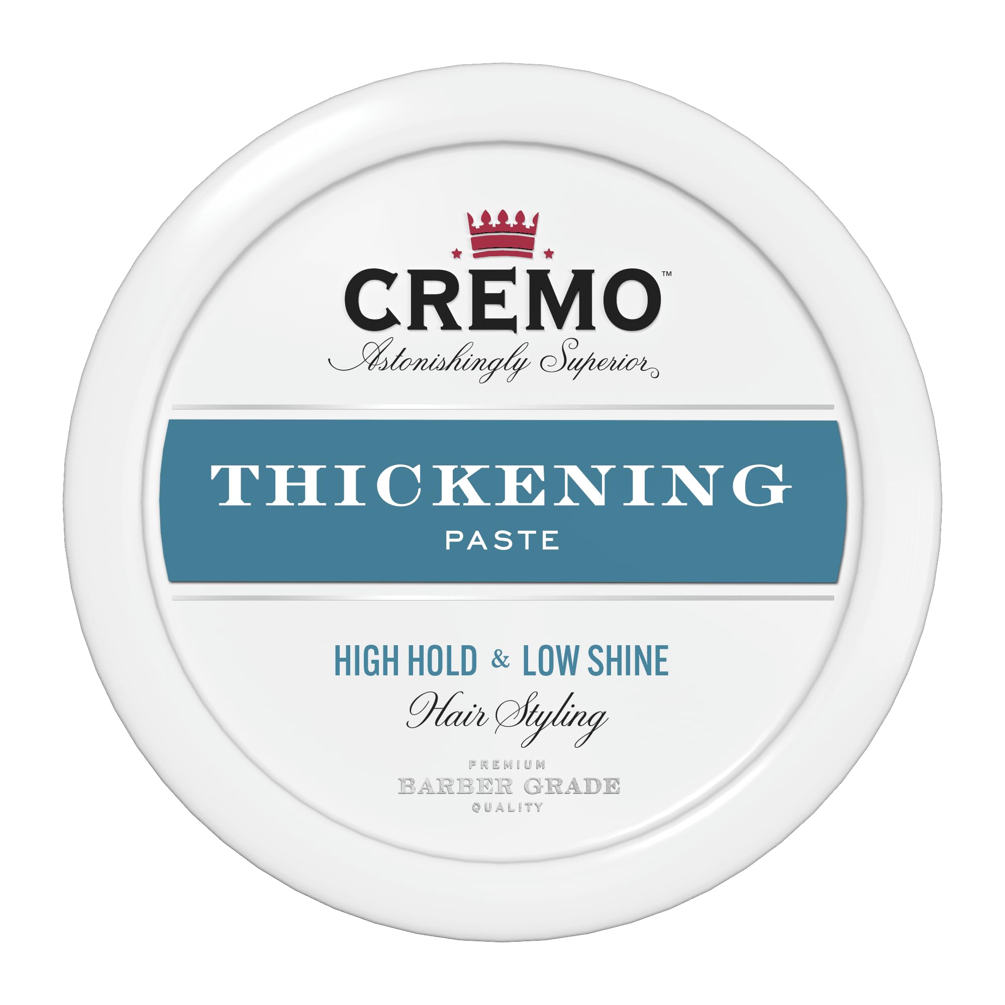 CREMO - Barber Grade Hair Styling Thickening Paste For Men | High Hold & Low Shine | 113g