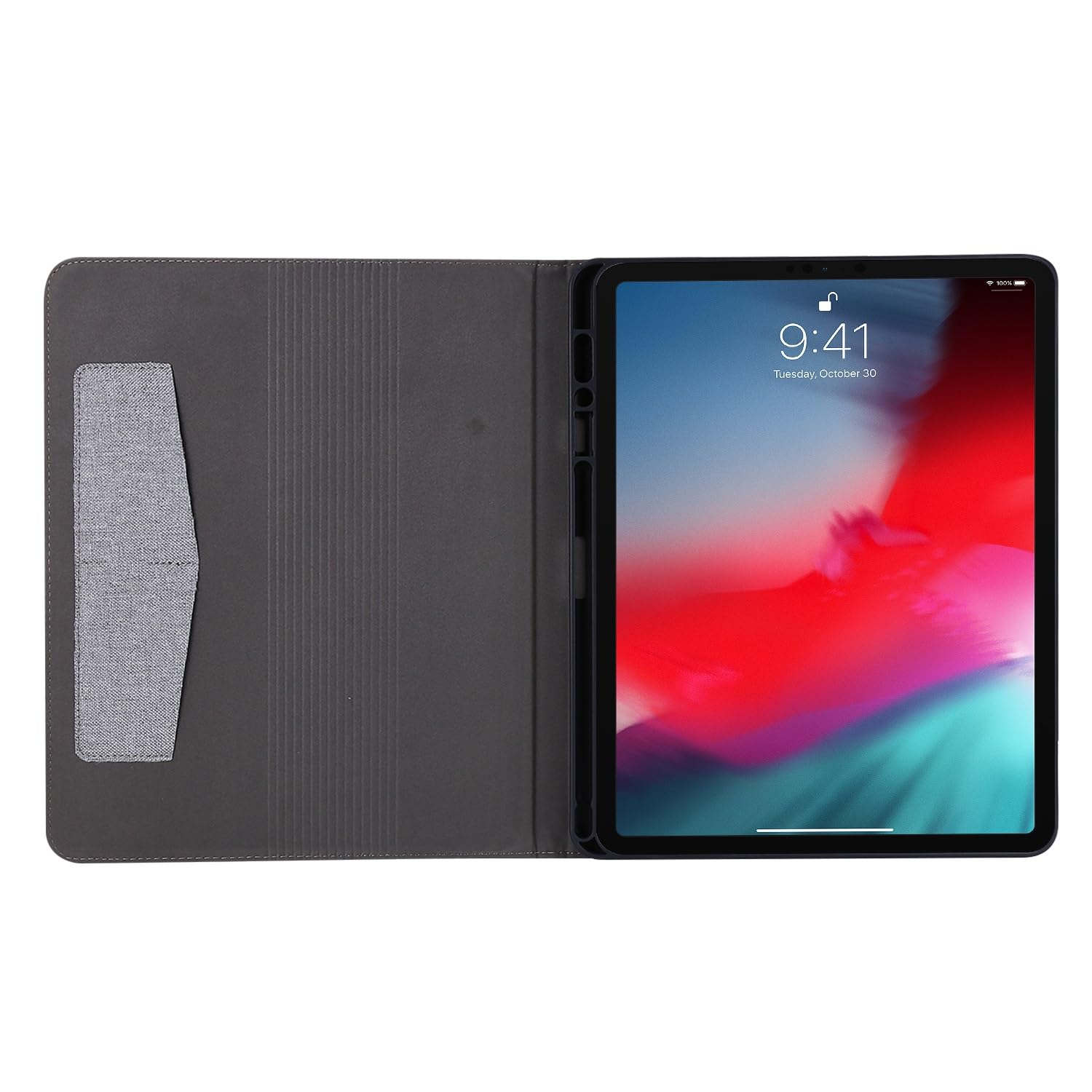 Ochronne etui na tablet Etui na tablet Slim, kompatybilne z etui iPad Air 13 cali M3 2025/ M2 2024 z uchwytem na ołówek, trójdzielna podstawka ochronna, wytrzymała obudowa z automatycznym wybudzaniem/