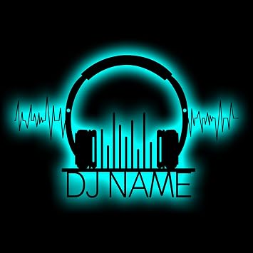 Personalized DJ Headphone Metal Wall Signs with Led Lights Custom Music Headset Metal Wall Art Microphone Name Sign Light Music Lover Sign Christmas Birthday Dj Gifts,Headset Wall Sign-4