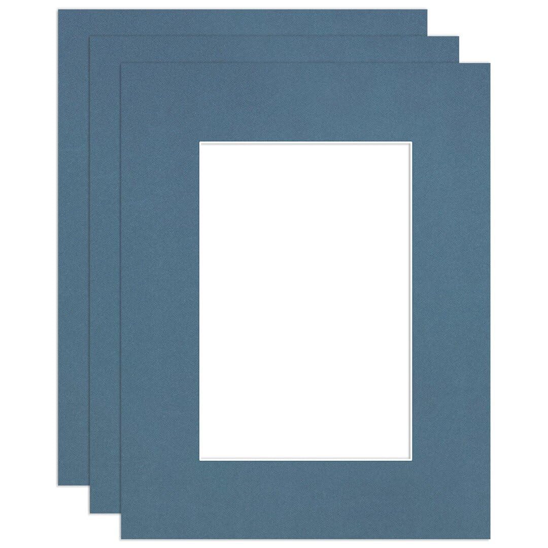 Procut Global 9x7" Pompadour Picture Mounts to Fit 6x4" Aperture - Precision Cut Cardboard Photo Mount - Ideal for Frames, Prints, Artwork & Certificates - Sizes & Colours Available - 3 Pack
