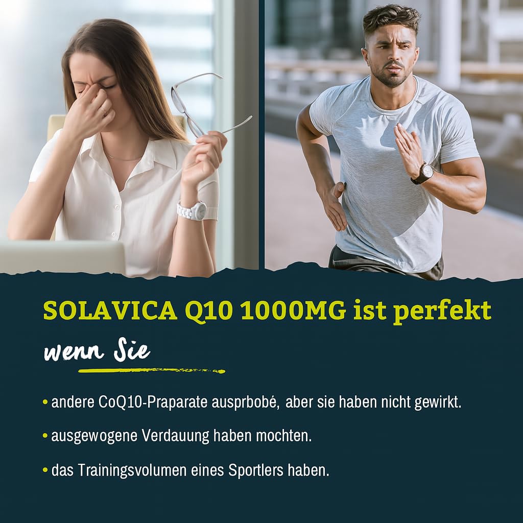 Ubiquinol CoQ10 Liposomal 1000 mg – Coenzyme Q10 vegan hautement dosé avec phosphatidylcholine pour une absorption optimale – Complément alimentaire premium (60 unité (Lot de 1))