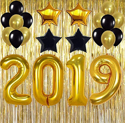 2019 New Years Eve Party Supplies Decorations Kit 2019 Graduation Anniversary Wedding Ceremony Party Supplies