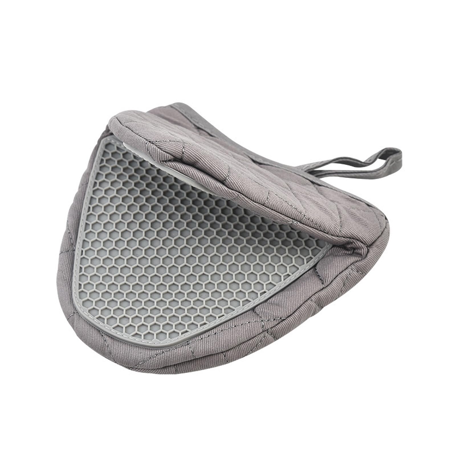 FACAILUO Kitchen Small Silicone Oven Mitts Potholder Kitchen Silicone Gloves Baking Insulation Hand Clip Dish Bowl Holder