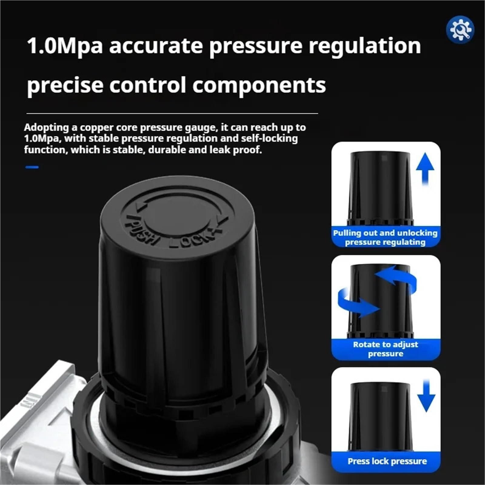 SFR-200 1/4 SFR-300 3/8 SFR-400 1/2 Compresor de aire Humedad Agua Aceite Lubricador Trampa Filtro de cobre Regulador Regulador de aire(SFR-200)