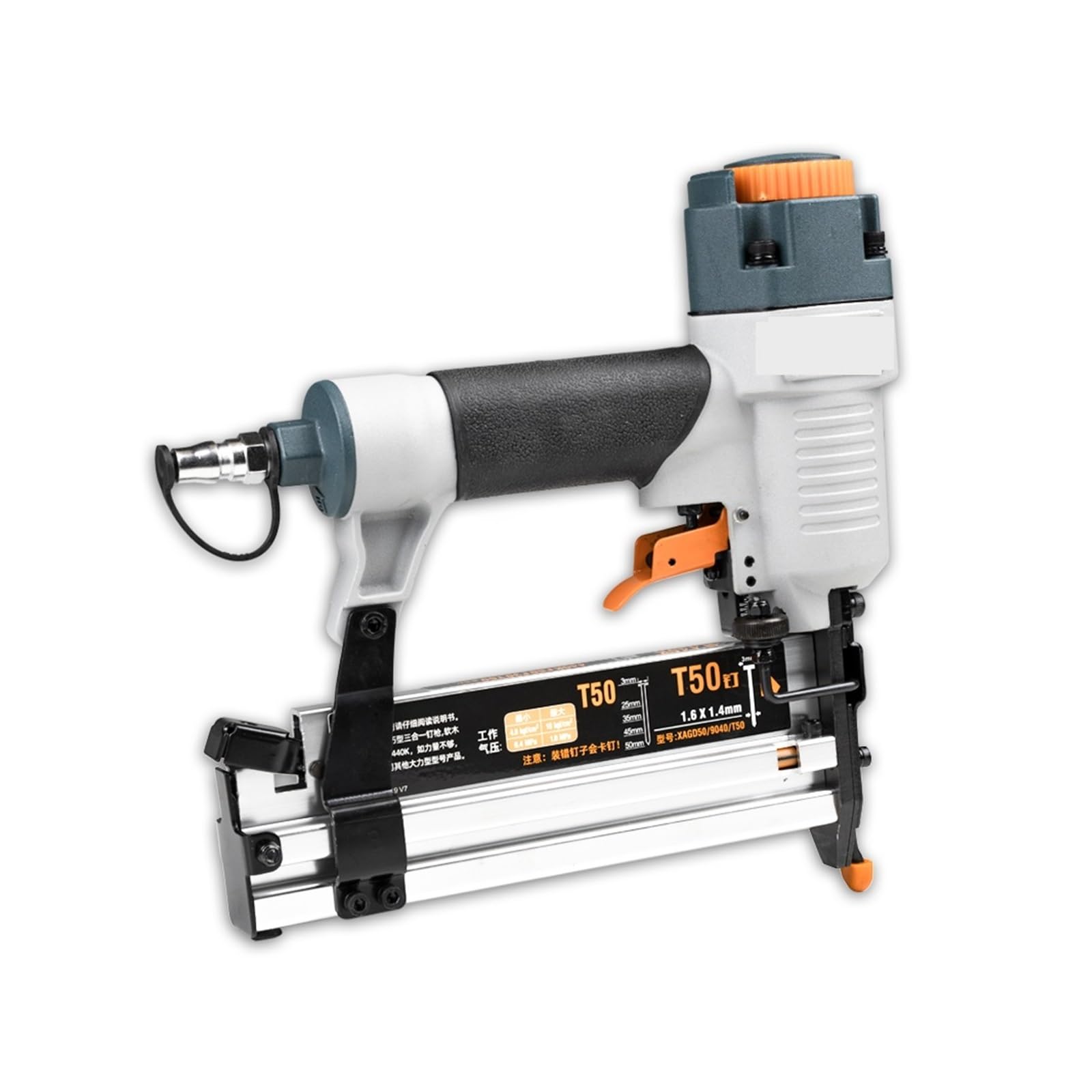 Nietmachine, 3-in-1 Timmerman Pneumatische Schiethamer 18Ga/20Ga Houtbewerking Lucht Nietmachine F10-F50, T20-T50, 440 K Nagels Timmerwerk Decoratie voor houtbewerking, professionele en doe-het-zelfp