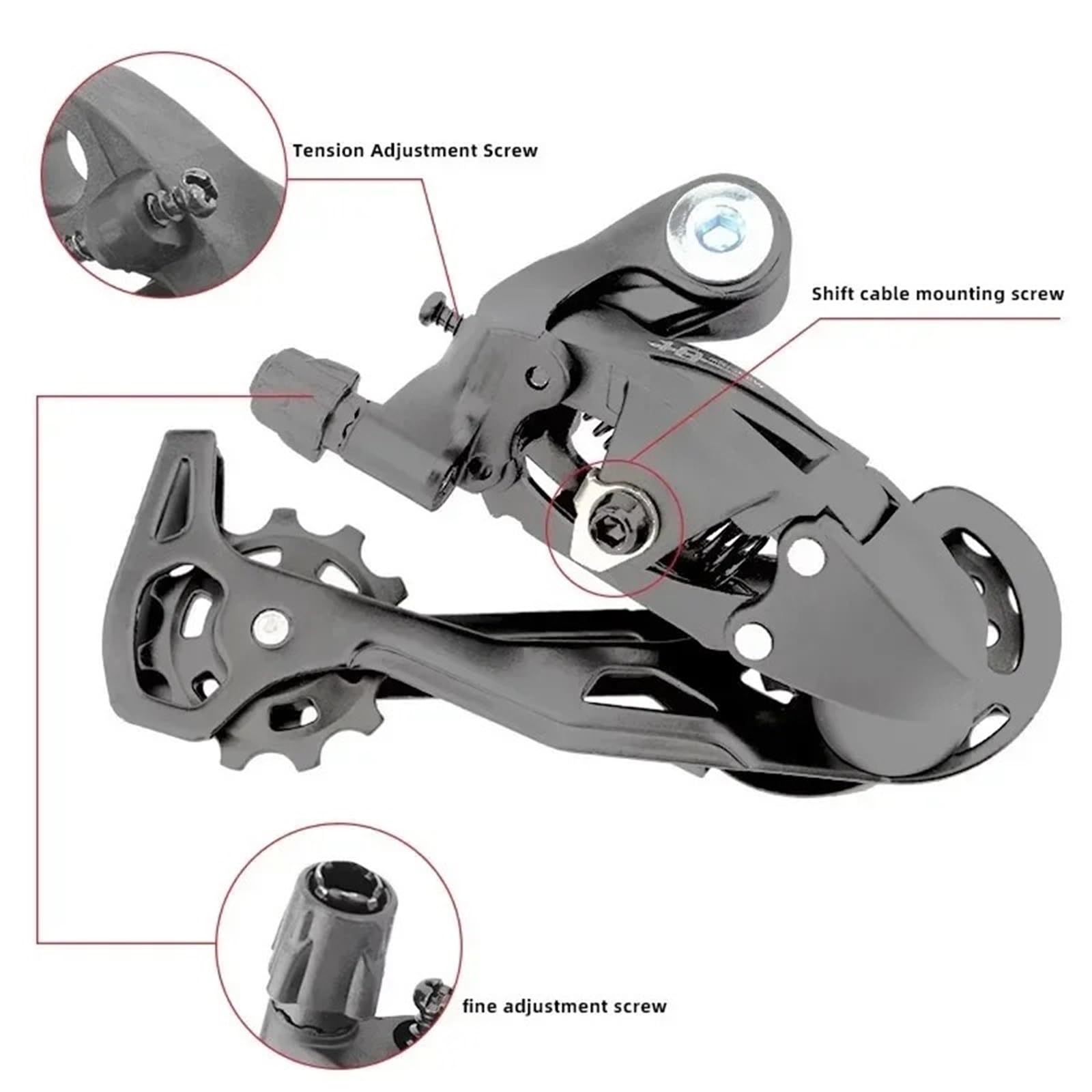 Generico Deragliatore Posteriore Bici 7 8 9 10 11 velocità Ruota Guida Silenziosa MTB Parti del Cambio Bici da Strada